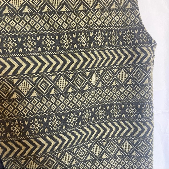 C Wonder Women’s Open Front Sleeveless Fringed Cardigan Kimono Geometric Pattern - Picture 8 of 13